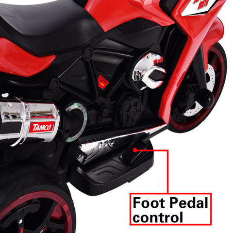 12V Kids 3-Wheel Electric Ride-on Motorcycle with Light-up Wheels