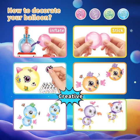 DIY Space Magic Balloon Craft Kit | Sticker Decorated Balloon Toy