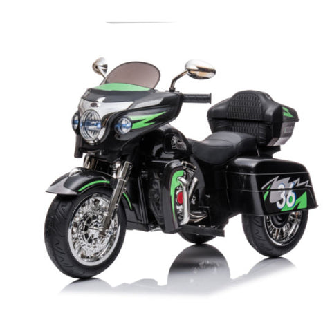 12V 2-Seat Electric Kids Ride-On Motorcycle with 3 Wheels