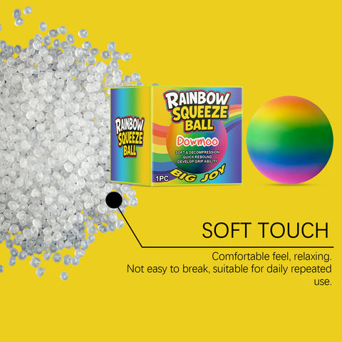 Rainbow Squeeze Stress Ball for Anxiety Relief and Grip Training