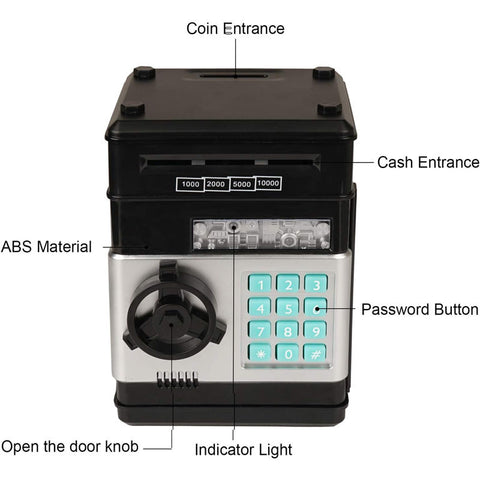 Electronic Mini ATM Password Money Bank for Kids