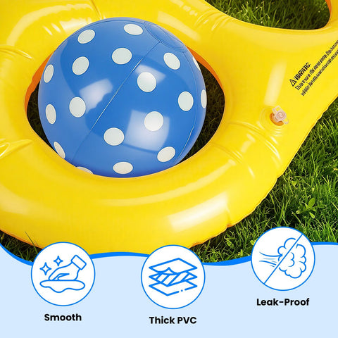 Inflatable Tic-Tac-Toe Pool Game Set With 7 Balls
