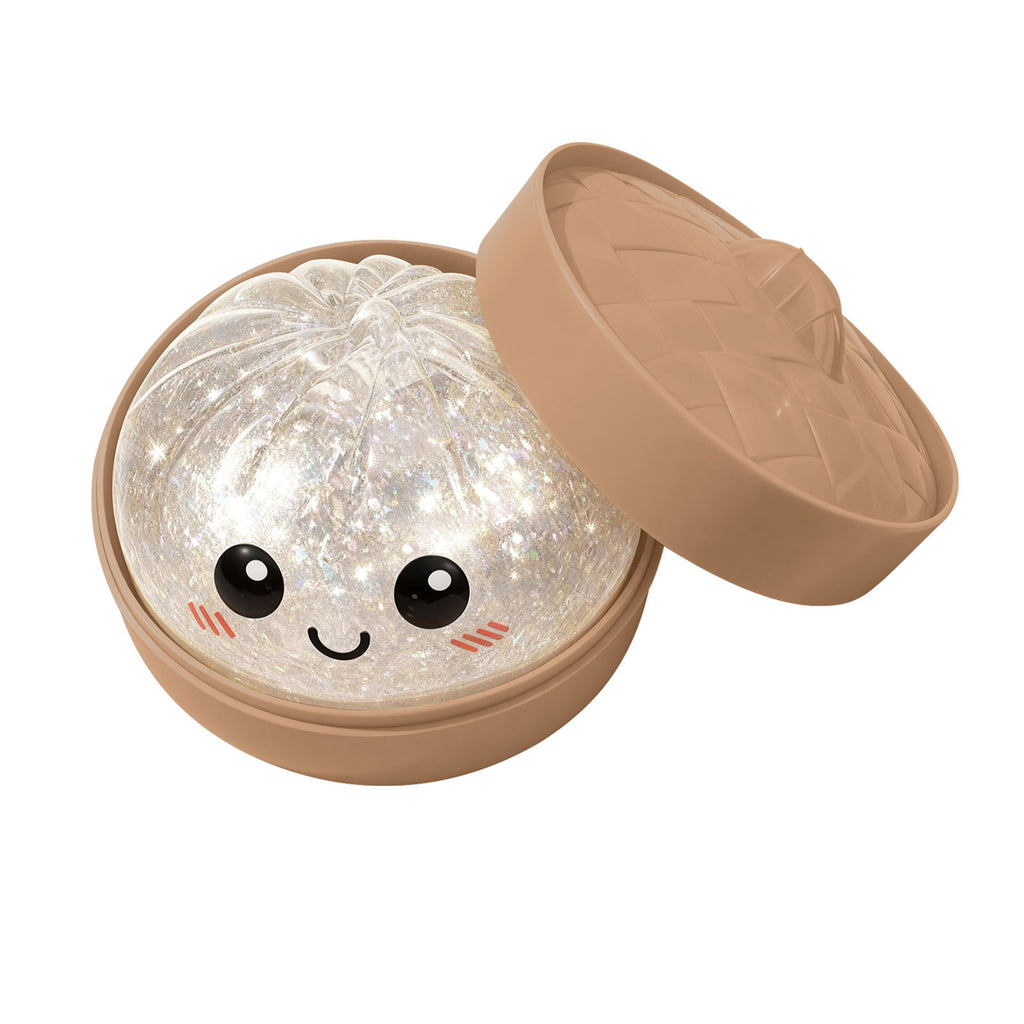 Glitter Transparent Steamed Bun Stress Relief Squeeze Toy