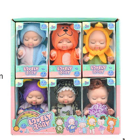 6-Piece Sleeping Princess Doll Gift Set