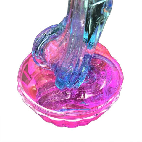 Gradient Multicolor Crystal Mud Slime for DIY Crafting