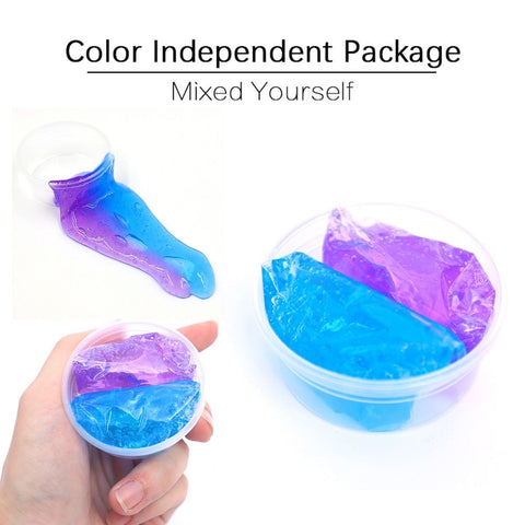 Gradient Multicolor Crystal Mud Slime for DIY Crafting