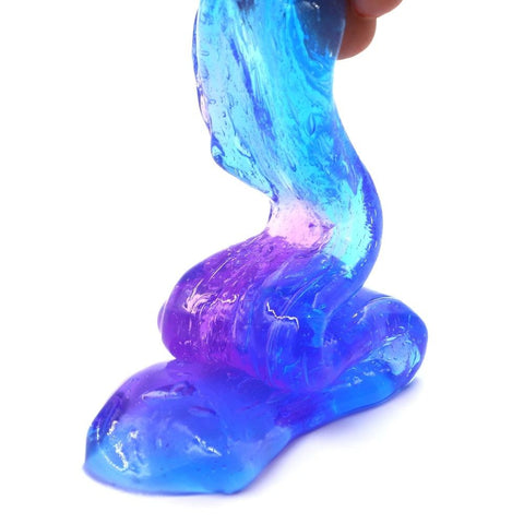Gradient Multicolor Crystal Mud Slime for DIY Crafting