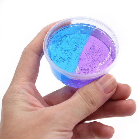 Gradient Multicolor Crystal Mud Slime for DIY Crafting