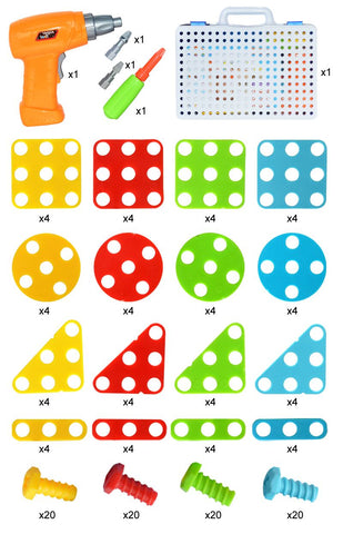 Creative Drill Screws Educational Building Blocks Set