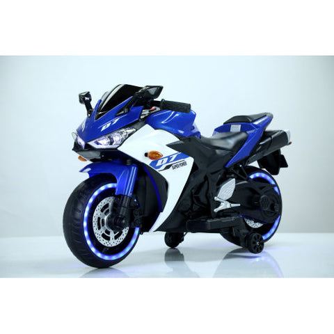 12V Kids Ride-On Electric Motorcycle with Training Wheels