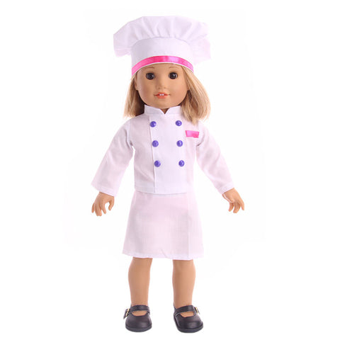 Chef Clothes Outfit Accessories for 18-Inch Dolls