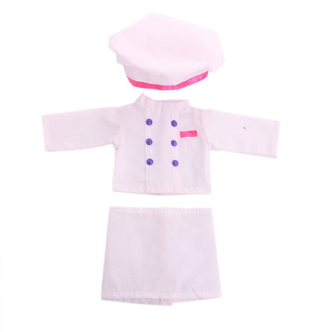 Chef Clothes Outfit Accessories for 18-Inch Dolls