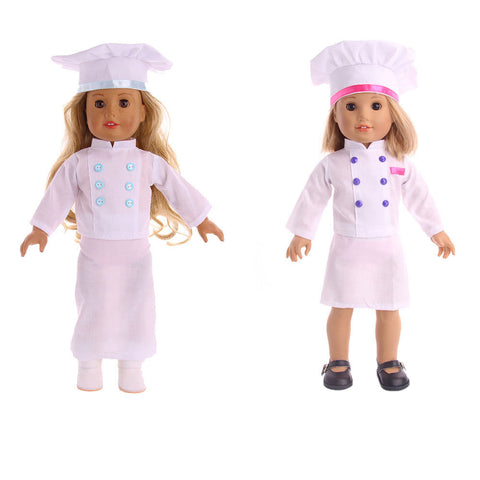 Chef Clothes Outfit Accessories for 18-Inch Dolls