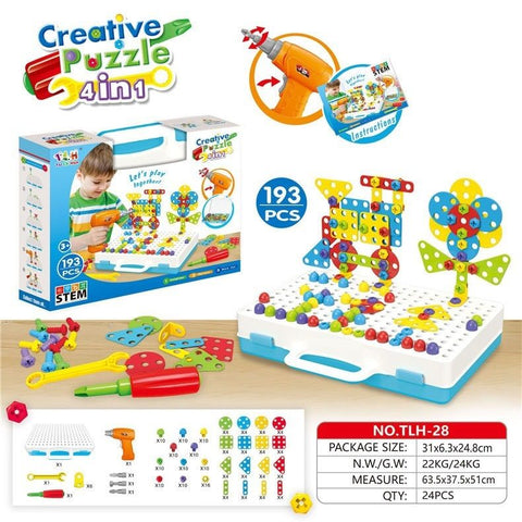 Creative Drill Screws Educational Building Blocks Set