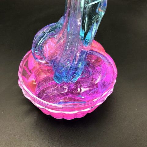 Gradient Multicolor Crystal Mud Slime for DIY Crafting