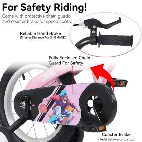 16-Inch Sporty Kids' Bicycle with Training Wheels