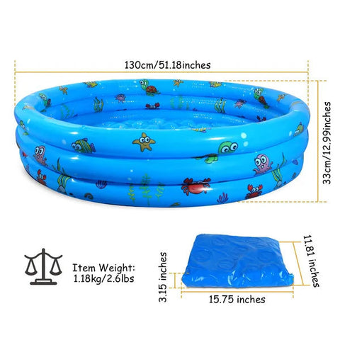 51x13 In Inflatable Swimming Pool for Kids