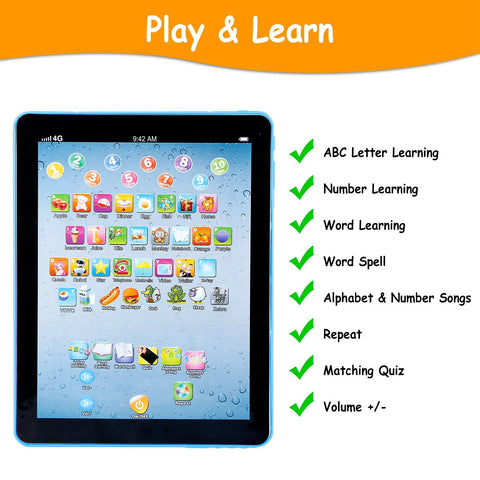 Baby Learning Tablet Educational Mini Pad for Ages 1-6