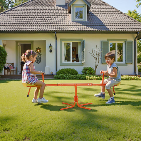 Kids 360-Degree Swivel Teeter Totter Seesaw with 100 lb Capacity