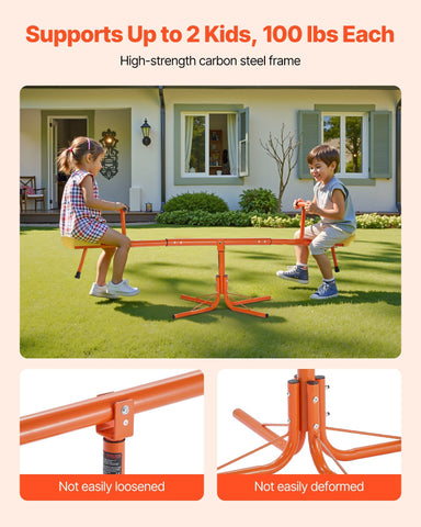 Kids 360-Degree Swivel Teeter Totter Seesaw with 100 lb Capacity