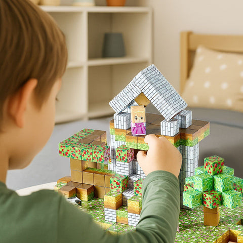 150-Piece Magnetic Blocks Forest Castle Building Set