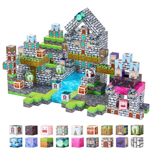 100-Piece Cemetery Zombies Magnetic Building Blocks Set