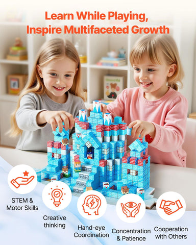 150-Piece Magnetic Blocks Glacier Castle Set