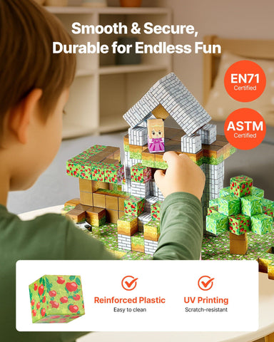 150-Piece Magnetic Blocks Forest Castle Building Set