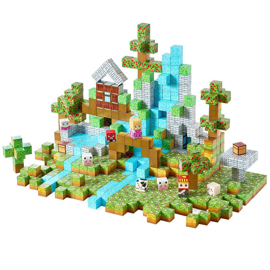 150-Piece Magnetic Blocks Forest Castle Building Set