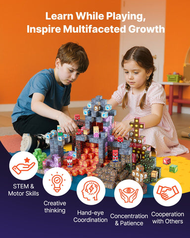 150-Piece Dark Castle Magnetic Building Blocks Set