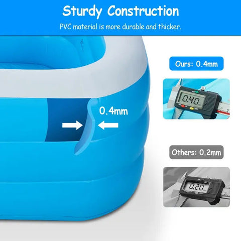 120-Inch Inflatable Family Swimming Pool
