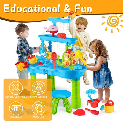 3-Tier Kids Sand and Water Activity Table Set