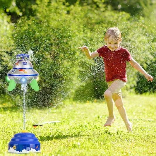 UFO Water Sprinkler Rocket Toy With LED Lights