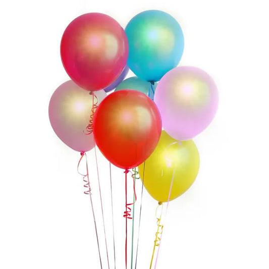 6-Piece Multicolor LED Light-Up Balloons Pack