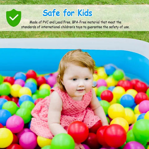 120-Inch Inflatable Family Swimming Pool | Blow-Up Lounge Pool