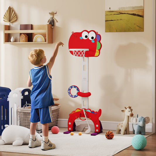 5-in-1 Adjustable Kids Basketball Hoop Playset