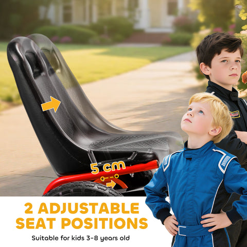Kids Pedal Go Kart with Adjustable Seat