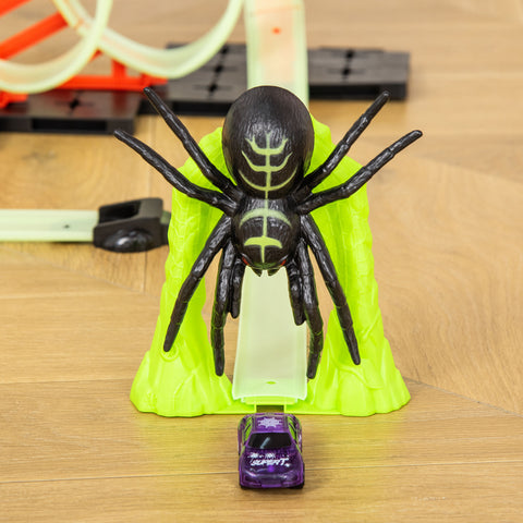 Glowing Criss-Cross Race Track Toy Set with Pull-Back Car