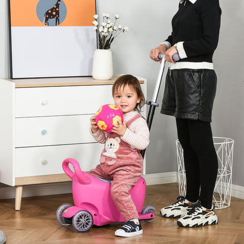 3-in-1 Kids Ride On Push Car | Adjustable Scooter Walker