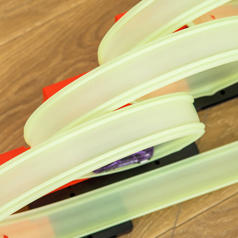 Glowing Criss-Cross Race Track Toy Set with Pull-Back Car