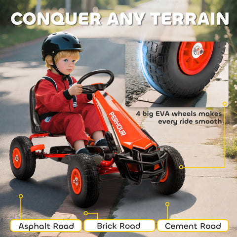 Kids Pedal Go Kart with Adjustable Seat