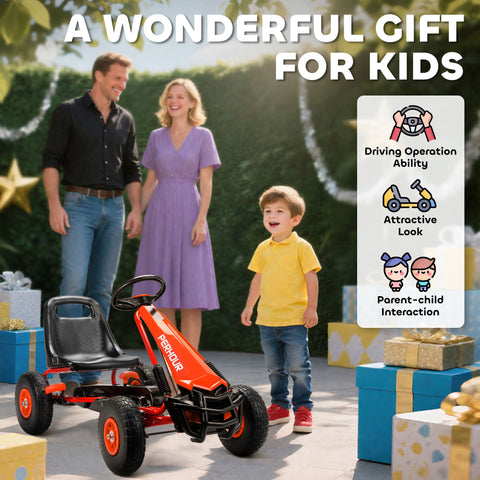 Kids Pedal Go Kart with Adjustable Seat
