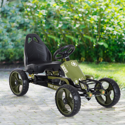 Pedal Go Kart with Adjustable Seat for 3-6 Year Olds