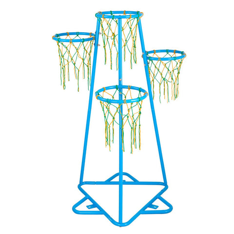 4-Hoop Portable Kids Basketball Stand With Adjustable Heights