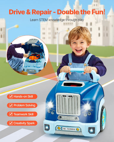 60-Piece Kids Mechanic Car Engine Repair Toy Set