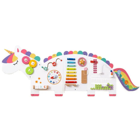 11-in-1 Dinosaur Activity Wall Busy Board Wooden Sensory Toy