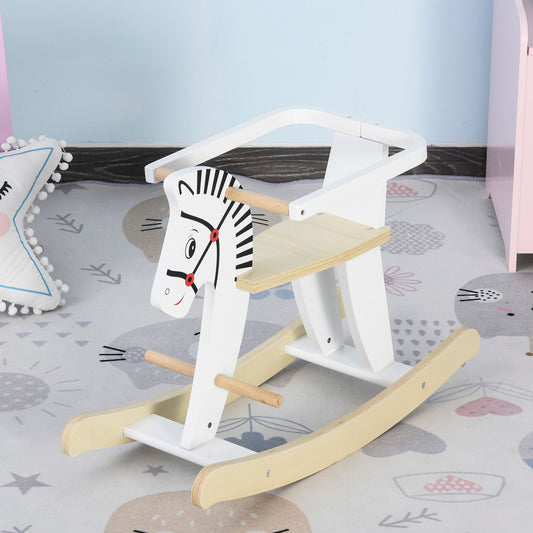 Wooden Rocking Horse Toddler Baby Ride-On Toy for Kids 1-3