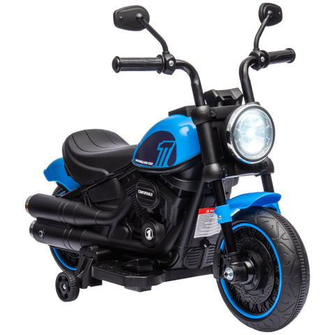 6V Kids Electric Ride-On Motorcycle with Training Wheels