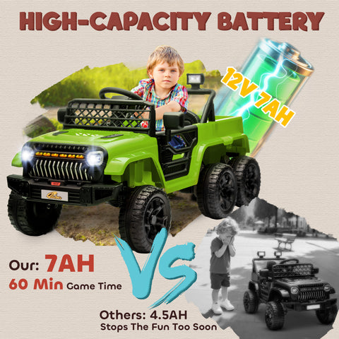12V 4x4 Kids Electric Ride-on Car with Remote Control and Trailer