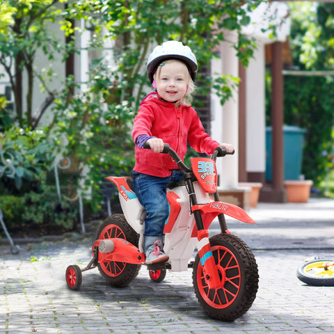 12V Kids Ride-On Electric Dirt Bike Motorcycle with Training Wheels
